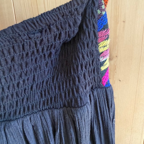 Billabong Womens Black High Low Dress Embroidered Strapless Boho Size Large NEW - Picture 14 of 16